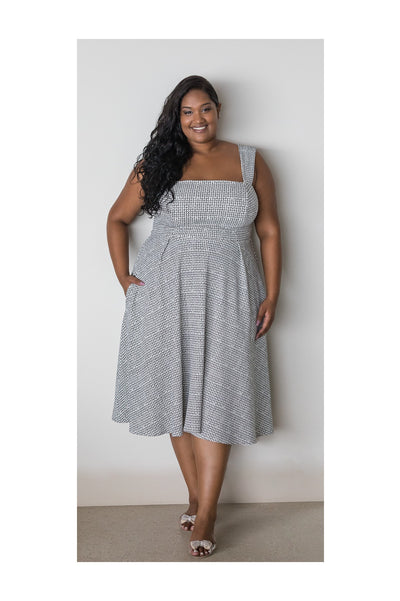 FRANCESCA DRESS – BLACK/WHITE PRINT