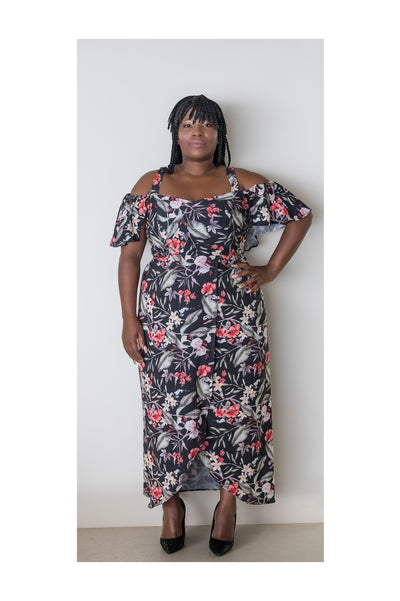 GEMMA DRESS – BLACK FLORAL