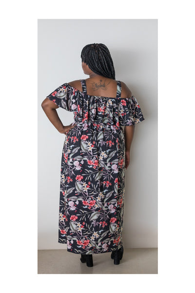 GEMMA DRESS – BLACK FLORAL