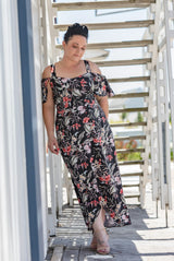 GEMMA DRESS – BLACK FLORAL