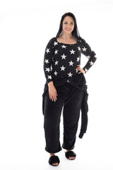 SNOWBALL ONESIE – BLACK/STAR