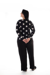 PJ CAMI TOP – BLACK/WHITE STAR PRINT