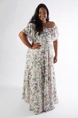 SOPHIA MAXI DRESS – WHITE FLORAL PRINT